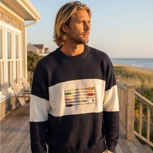 Vintage GANT Rough Weather Embroidered Coastal Sweater - Nautical Preppy - XL
